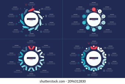 Ten option circle infographic design templates. Vector illustration.