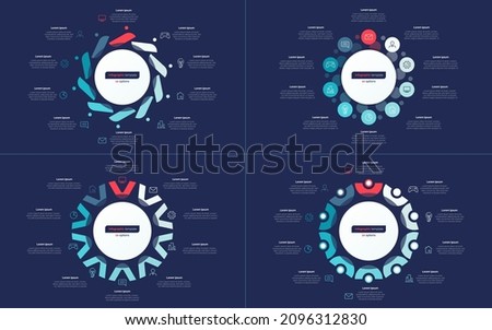 Ten option circle infographic design templates. Vector illustration.