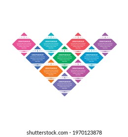 ten options infographic template. web, internet, magazine, annual report information template. colorful squares infographic template