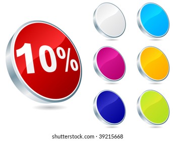 ten percent discount icon vector illustration