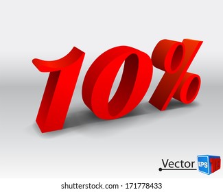 ten percent discount vector illustration