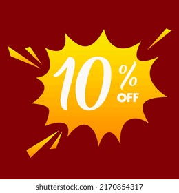 ten percent off, special offer 10% off tag, sale up to 10% off percentage, sale symbol, special offer tag, advertising, web icon