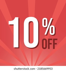 Ten Percent Off Vector Image