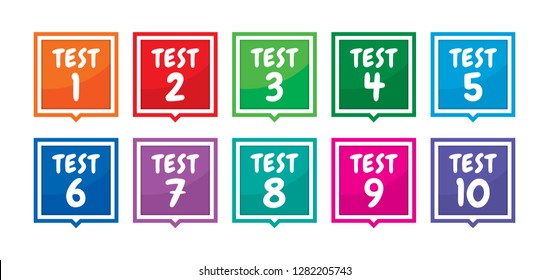 ten pieces of template test box. test boxes template