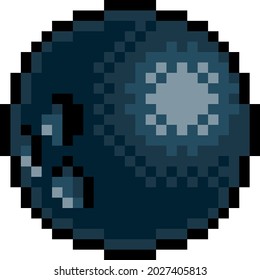 A ten pin bowling ball eight bit retro video game style pixel art sports icon