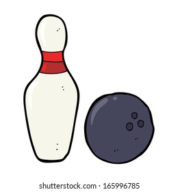 Ten Pin Bowling Cartoon: เวกเตอร์สต็อก (ปลอดค่าลิขสิทธิ์) 165996785