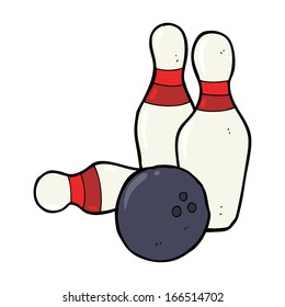 ten pin bowling cartoon