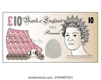 ten pounds bank bill cash