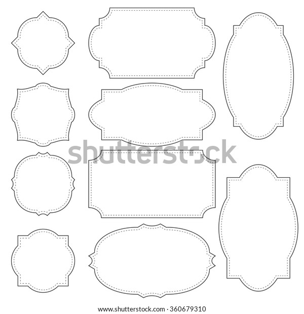 Ten Simple Dotted Frames Stock Vector (Royalty Free) 360679310