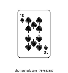 ten of spades french playing cards related icon icon image 