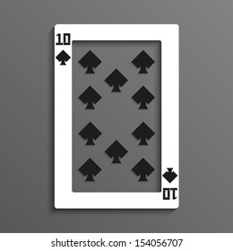 Ten of spades playing card