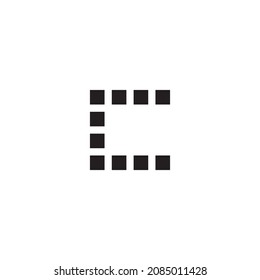 ten square letter C simple symbol logo vector