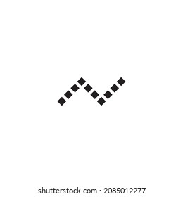 ten square letter N simple symbol logo vector