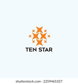 Ten star logo vector image