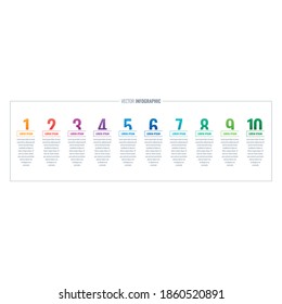 ten steps infographic template. web, internet, annual report information template. 1-10 infographic templates
