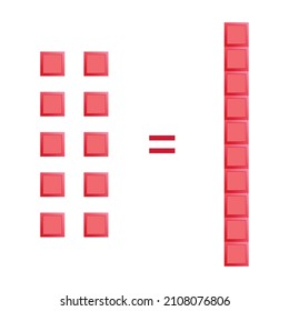 Ten unit blocks equal one rod block