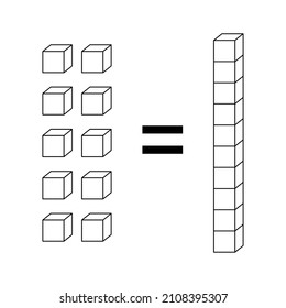 Ten unit blocks equal one rod block