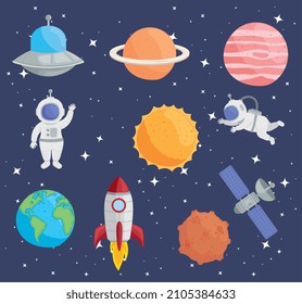 ten universe and space icons