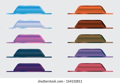 Ten vector colored Labels / Stickers for web