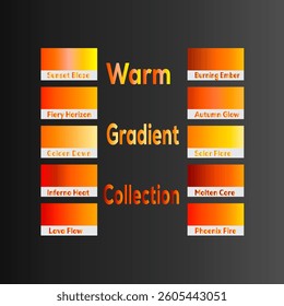Ten vibrant warm color gradients. Perfect for backgrounds, website design, and more!
