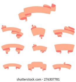 Ten vintage ribbons set