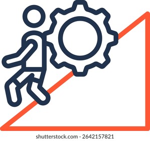 Tenacity Icon Color Line Vector Illustration