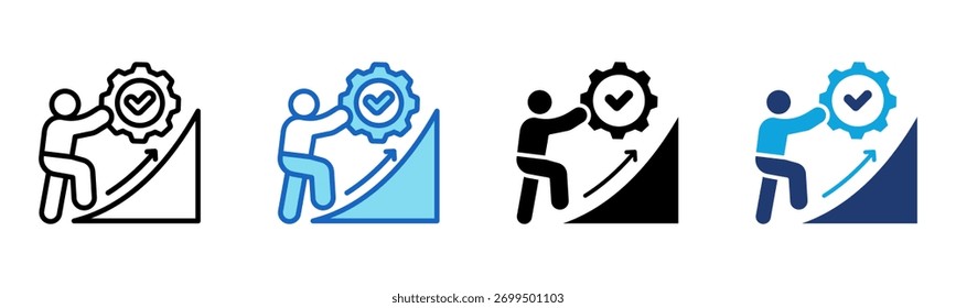 Tenacity Icon Multi Style Vector Illustration