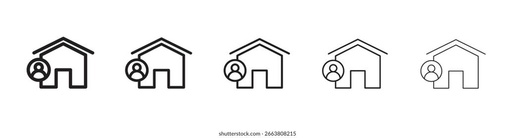 Design de ícone de locatário, logotipo, aplicativo, interface do usuário. Ilustração vetorial, EPS
