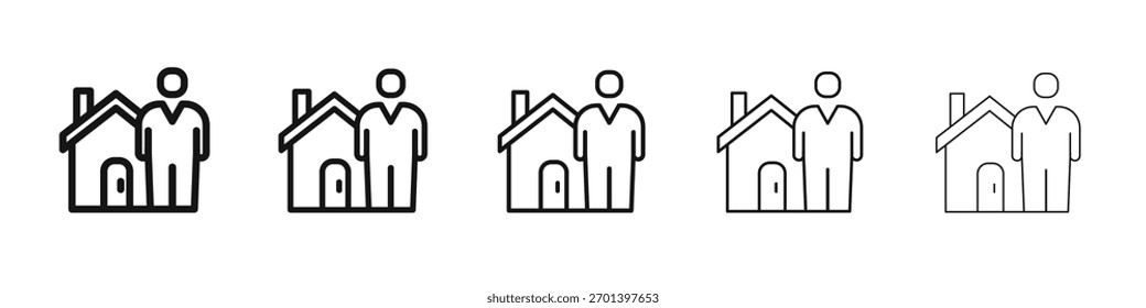 Design de ícone de locatário, logotipo, aplicativo, interface do usuário. Ilustração vetorial, EPS