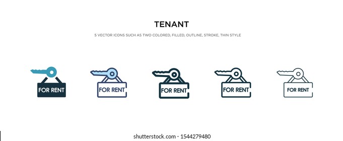 tenant icon in different style vector illustration. two colored and black tenant vector icons designed in filled, outline, line and stroke style can be used for web, mobile, ui