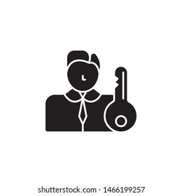 tenant icon. Simple glyph, flat vector of Real Estate icons for UI and UX, website or mobile application