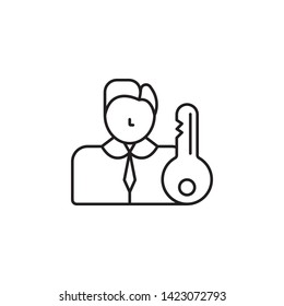 tenant icon. Simple thin line, outline vector of Real Estate icons for UI and UX, website or mobile application