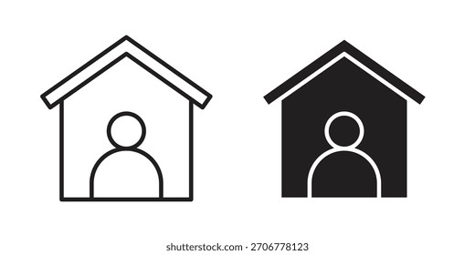 Tenant icon vector glyph flat and trendy stroke line pack