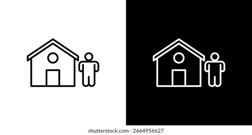 Ilustración vectorial de iconos de inquilino - iconos de vector de estilo negro de alta calidad