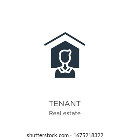 Tenant icon vector. Trendy flat tenant icon from real estate collection isolated on white background. Vector illustration can be used for web and mobile graphic design, logo, eps10