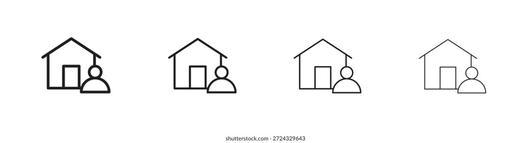 Iconos del inquilino para el concepto móvil y el color del Diseño web editables