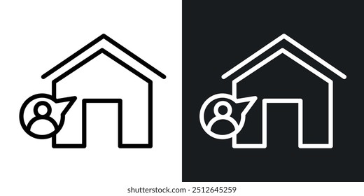 Tenant outlined icon vector collection.