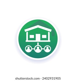 inquilinos de un icono de la casa, vector