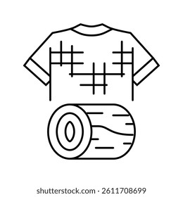 tencel clothing sustainable fashion line icon vector. tencel clothing sustainable fashion sign. isolated contour symbol black illustration