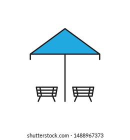 Tend minimal line icon vector