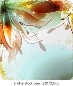 Tender background with abstract flower