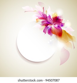 Fondo de licitación con flor abstracta