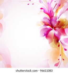 Tender background with abstract flower