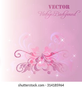 Tender background with  abstract flower. EPS10