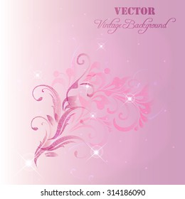 Tender background with  abstract flower. EPS10