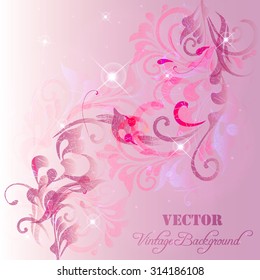 Tender background with  abstract flower. EPS10
