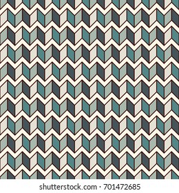 Tender blue seamless surface pattern design with herringbone motif. Repeated chevrons wallpaper. Zigzag lines. Jagged triangular waves. Digital paper, textile print, page fill. Vector art