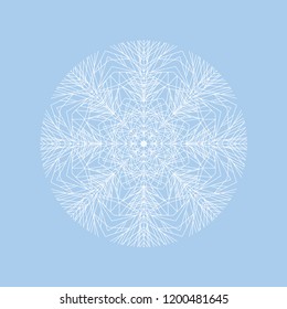 Tender bog modern style one snowflake for header, card, invitation, poster, cover and other web and print design projects 