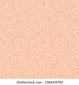 Tender Christmas pattern with fir branches. Seamless vector pattern on a white background.