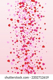 Vector rosado de fondo de la subasta Confetti. Caída del Corazón del Marco. Textura de la celebración roja. Ilustración de color Violet Confetti. Patrón Purple Elegante.